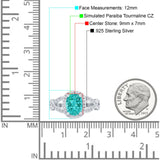 Infinity Twisted Shank Art Deco Halo Oval Wedding Engagement Ring Round Simulated Cubic Zirconia 925 Sterling Silver