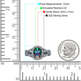 Infinity Twisted Shank Art Deco Halo Oval Wedding Engagement Ring Round Simulated Cubic Zirconia 925 Sterling Silver