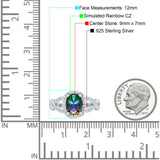 Infinity Twisted Shank Art Deco Halo Oval Wedding Engagement Ring Round Simulated Cubic Zirconia 925 Sterling Silver