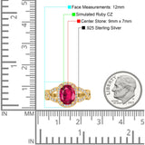 Infinity Twisted Shank Art Deco Halo Oval Wedding Engagement Ring Round Simulated Cubic Zirconia 925 Sterling Silver