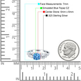 Vintage Style Art Deco Cushion and Marquise Wedding Engagement Ring Simulated Cubic Zirconia 925 Sterling Silver