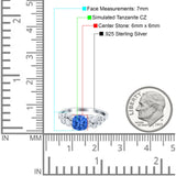 Vintage Style Art Deco Cushion and Marquise Wedding Engagement Ring Simulated Cubic Zirconia 925 Sterling Silver