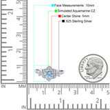 Halo Art Deco Cluster Floral Wedding Engagement Ring Round Simulated Cubic Zirconia 925 Sterling Silver