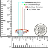 Art Deco Emerald Cut Wedding Bridal Ring Round Simulated Cubic Zirconia 925 Sterling Silver