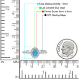 Halo Vintage Floral Art Deco Wedding Bridal Ring Oval Simulated Cubic Zirconia 925 Sterling Silver