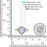 Halo Art Deco Wedding Pear Bridal Ring Marquise Round Simulated Cubic Zirconia 925 Sterling Silver