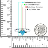 Art Deco Heart Three Stone Wedding Bridal Ring Round Green Emerald Simulated Cubic Zirconia 925 Sterling Silver