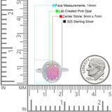 Halo Oval Art Deco Wedding Bridal Ring Band Round Simulated Cubic Zirconia 925 Sterling Silver