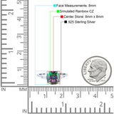 Cushion Cut Art Deco Wedding Bridal Ring Baguette Simulated Cubic Zirconia 925 Sterling Silver
