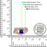 Three Piece Infinity Shank Cushion Cut Art Deco Halo Engagement Ring Round Simulated Cubic Zirconia 925 Sterling Silver
