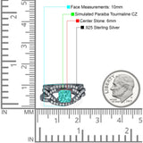 Three Piece Infinity Shank Cushion Cut Art Deco Halo Engagement Ring Round Simulated Cubic Zirconia 925 Sterling Silver