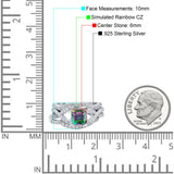 Three Piece Infinity Shank Cushion Cut Art Deco Halo Engagement Ring Round Simulated Cubic Zirconia 925 Sterling Silver