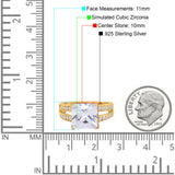 Princess Cut Art Deco Engagement Ring in 925 Sterling Silver