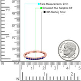 Infinity Twisted Half Eternity Wedding Band Ring Round Simulated Cubic Zirconia 925 Sterling Silver