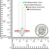 Marquise Solitaire Accent Dazzling Wedding Engagement Ring Round Simulated Cubic Zirconia 925 Sterling Silver