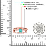 Princess Cut Bridal Ring Set with Cubic Zirconia  & Sterling Silver