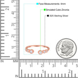 Half Eternity Ring Band Bezel Set Round Simulated Cubic Zirconia 925 Sterling Silver (4mm)