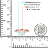 Art Deco Wedding Engagement Bridal Ring Round Simulated Cubic Zirconia 925 Sterling Silver