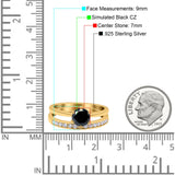 Two Piece Art Deco Wedding Engagement Bridal Ring Round Simulated Cubic Zirconia 925 Sterling Silver