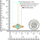 Halo Art Deco Wedding Pear Bridal Ring Crisscross Round Simulated Cubic Zirconia 925 Sterling Silver