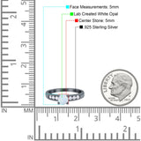 Art Deco Wedding Engagement Bridal Ring Round Simulated Cubic Zirconia 925 Sterling Silver