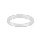 Wedding Thumb Ring Double Row Pave Simulated Cubic Zirconia 925 Sterling Silver