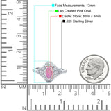 Marquise Art Deco Wedding Engagement Bridal Ring Accent Vintage Round Simulated Cubic Zirconia 925 Sterling Silver