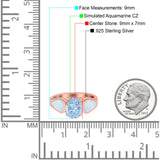 Three Stone Vintage Style Oval Art Deco Created White Opal Wedding Engagement Ring Simulated Cubic Zirconia 925 Sterling Silver