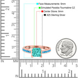 Solitaire Accent Fashion Ring Princess Cut Simulated Cubic Zirconia Created Opal 925 Sterling Silver