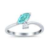 Fashion Ring Marquise Simulated Cubic Zirconia 925 Sterling Silver