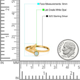 Whale Tail Ring Band Lab Created Opal 925 Sterling Silver (9mm)
