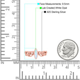 Filigree Thumb Ring Marquise Ring Band Lab Created Opal 925 Sterling Silver (9.5mm)