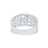 Butterfly Ring Eternity Round Simulated Cubic Zirconia 925 Sterling Silver