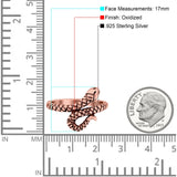 Snake Ring Oxidized Band Solid 925 Sterling Silver (17mm)