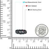 Intricate Weave Braided Knot Promise Oxidized Rope Band New Design Solid 925 Sterling Silver Thumb Ring 5mm