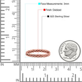Multi Braided Unique Criss Cross Celtic Oxidized Band Thumb Ring (3mm)