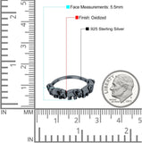 Elephants Ring Oxidized Band Solid 925 Sterling Silver Thumb Ring (5.5mm)