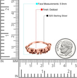 Elephants Ring Oxidized Band Solid 925 Sterling Silver Thumb Ring (5.5mm)
