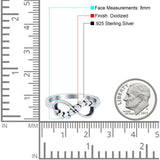 Infinity Hearts Band Oxidized Ring Solid 925 Sterling Silver