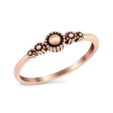 Petite Dainty Band Plain Ring Oxidized 925 Sterling Silver