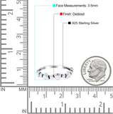 Dots and Hearts Band Oxidized Ring Solid 925 Sterling Silver Thumb Ring (3.5mm)