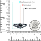 Claddagh Band Oxidized Ring Solid 925 Sterling Silver Thumb Ring (7mm)