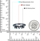 Elephants Band Oxidized Ring Solid 925 Sterling Silver Thumb Ring (5mm)
