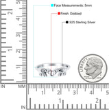 Elephants Band Oxidized Ring Solid 925 Sterling Silver Thumb Ring (5mm)