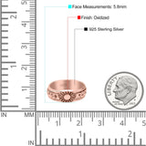 Classic Sun Trending Oxidized Band Thumb Ring (5.8mm)