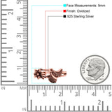Hummingbird Ring Oxidized Band Solid 925 Sterling Silver Thumb Ring (9mm)
