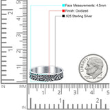 Tree Branches Ring Oxidized Band Solid 925 Sterling Silver Thumb Ring (4.5mm)