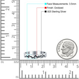 Mountain Ring Oxidized Band Solid 925 Sterling Silver Thumb Ring (3.5mm)