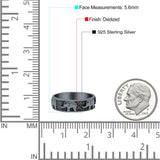 Elephant Filigree Animal Spinner Stylish Oxidized Band Thumb Ring (5.6mm)