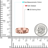 Elephant Filigree Animal Spinner Stylish Oxidized Band Thumb Ring (5.6mm)